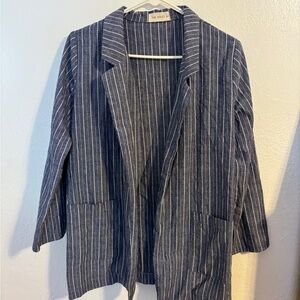 Women's Blue Striped blazer